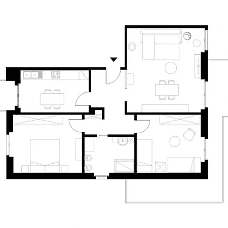 Apartment The Best Rent - Large And Bright Two-bedrooms With Balcony *